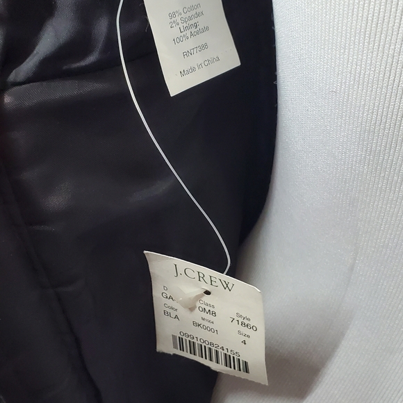 J. Crew Rich Black Velvet Fit & Flare Dress 4 NWT Holiday Party New Year's Eve - Picture 6 of 10